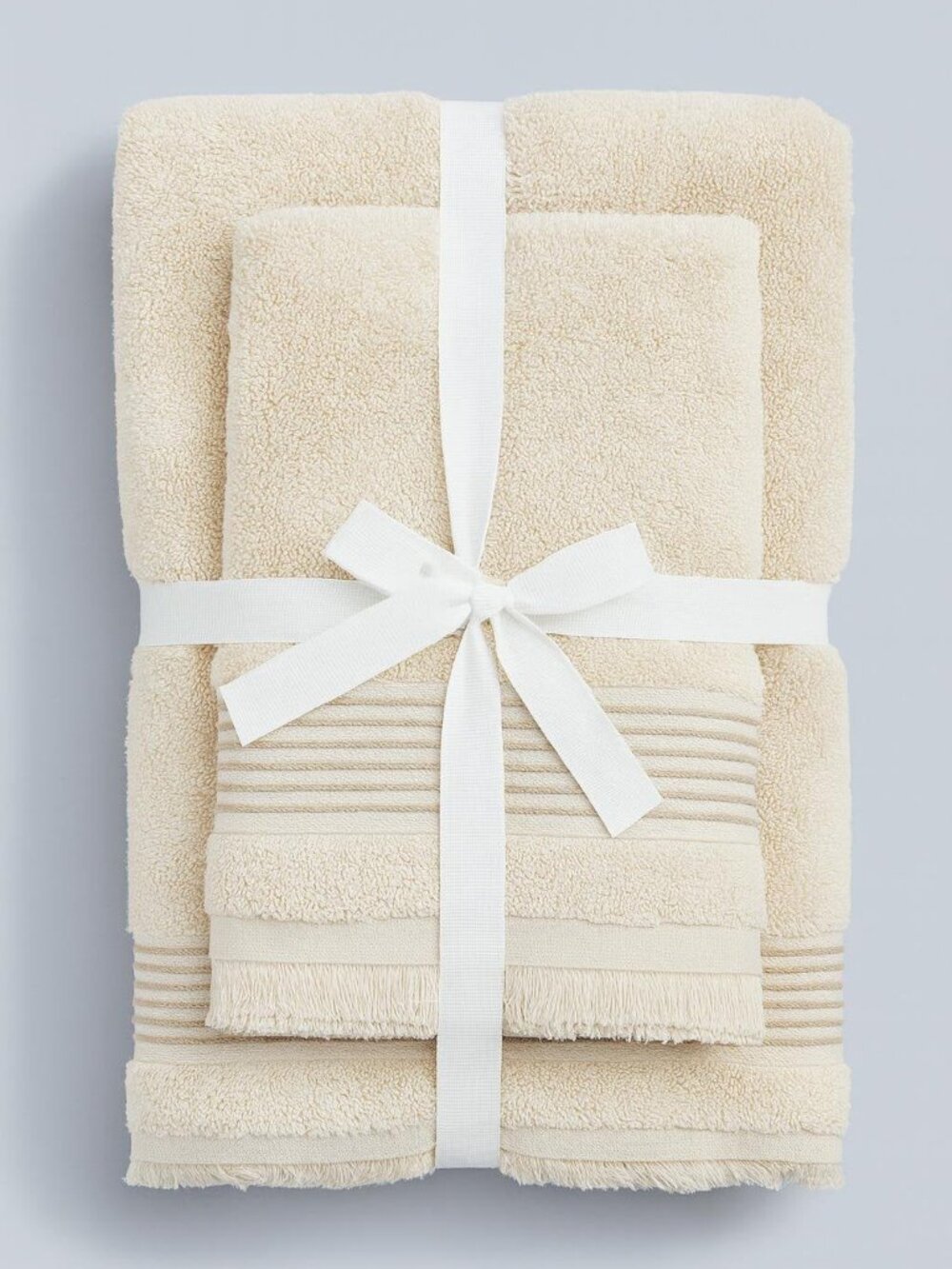 Hand And Bath Towel Set - Cream